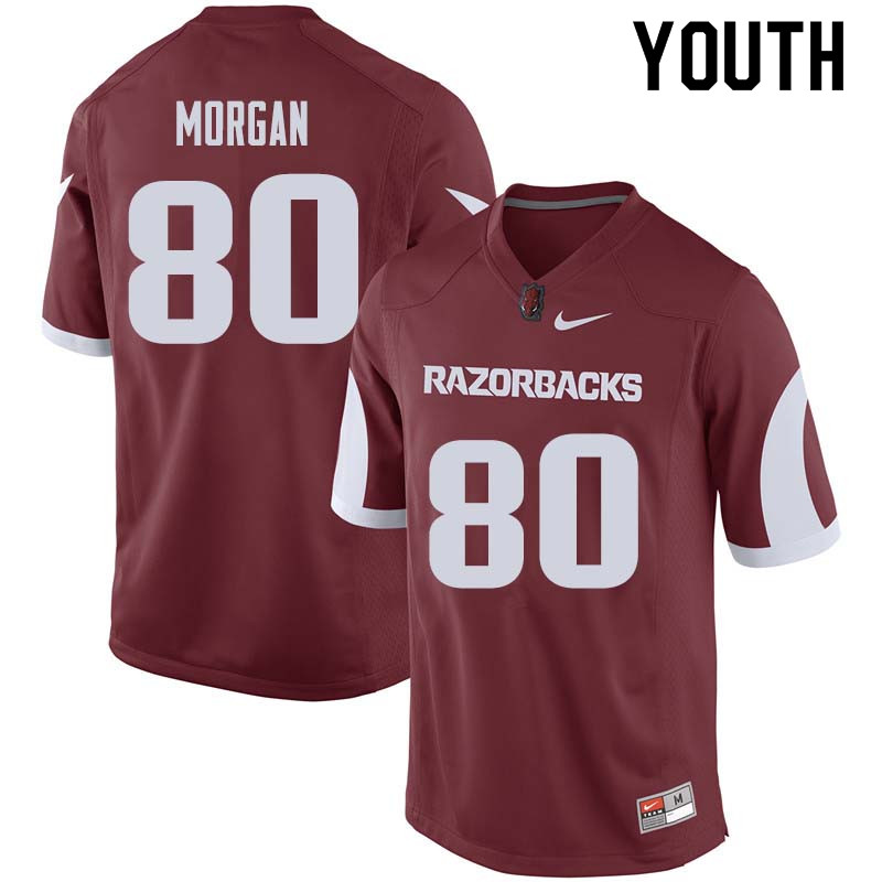 Youth #80 Drew Morgan Arkansas Razorback College Football Jerseys Sale-Cardinal